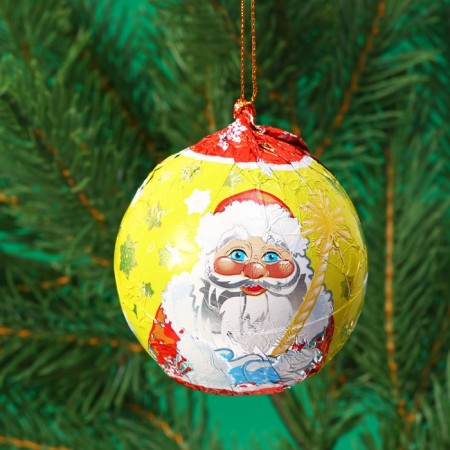 New Year. Chocolate figure "Ball on the thread", mix, 40 g-1