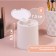 Organizer for storage, with a lid, on a button, d - 7.5 × 9.5 cm, white color
