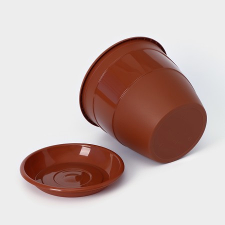 Pot for flowers with the Podon Venice, 2 L, D = 16 cm, Terracotta Color-2