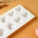 Form for mousse desserts and baking konfinetta "heart", 30 × 17.5 × 3 cm, 8 cells (6.2 × 6 cm), white color