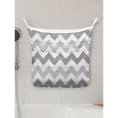 Organizer in a bath on suction cups "Business Zigzag", for storing toys and trifles, size 33x39 cm