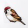 Thermalrotransfer "Sparrow", 15.5 x 13.5 cm, set of 10 pcs.