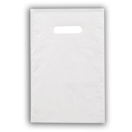 Polyethylene package with a cut pen, white 20-30 cm, 30 microns