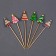 Skewers "Christmas trees", in a set of 6 pcs.