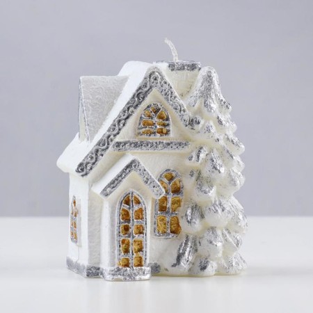 Decorative candle "Snow House", 9.5x8x5 cm-2