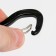Carabiner with a latch and a swivel, 7x3 cm, 700 kg, black