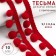 Decorative braid with pompons, 25 ± 5 mm, 9.1 ± 0.5 m, red color