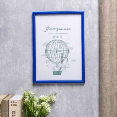 Photo frame plastic L-4 21x30 cm blue (plastic screen)-5