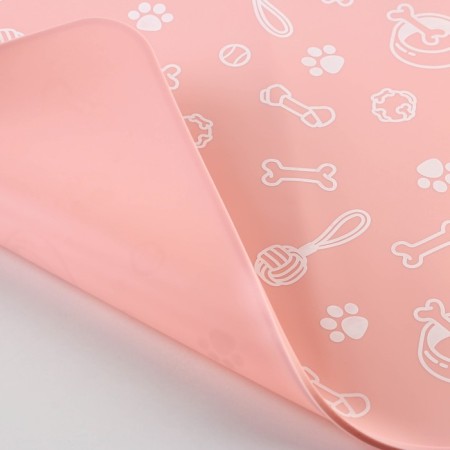Silicone rug for a bowl "Pattern", 30x40 cm, pink-6