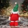 Soft toy "Santa Claus in a Sinic suit" 34x17 cm, red-green