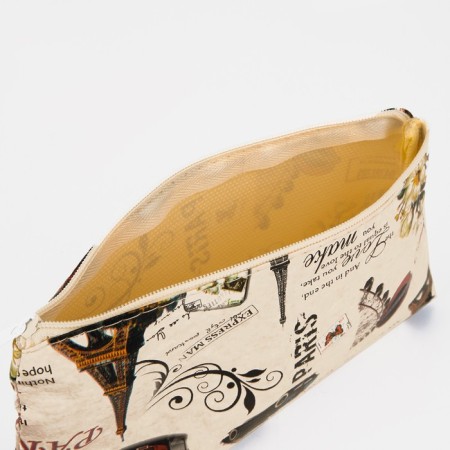 Lightning cosmetic bag, beige color-2