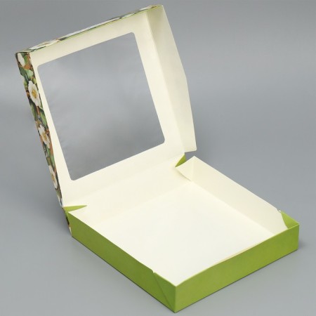 Confectionery packaging, boxing box "Jasmine", 20 x 20 x 4 cm-1