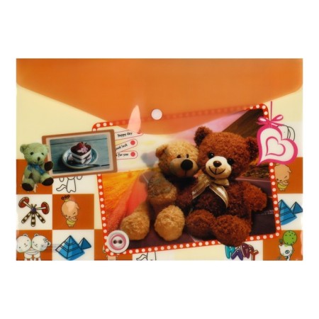 Folder-convert on the button, A4, 180 microns, "Bear", mix-1