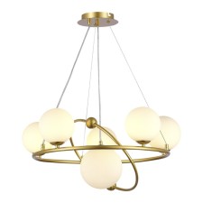 Suspended EVOLUCE lamp. Sle2210-203-06. Artu. 6x5 watts, G9, 4000k, 60x60x41 cm, gold color
