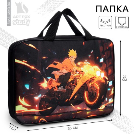 A4 notebook folder on lightning textiles 70mm 350 x 270 mal "September 1: ANime Moto"