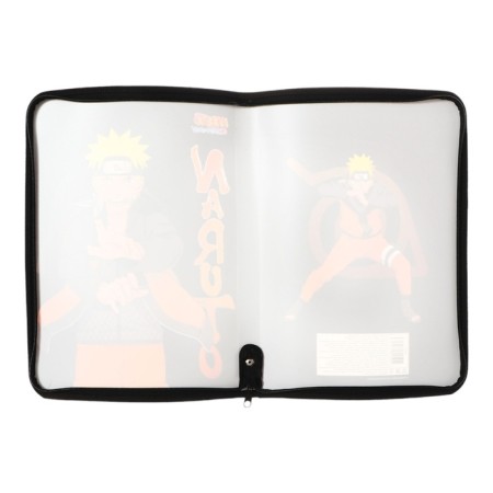 A4, naruto, universal notebook folder, lightning around, plastic, black-3
