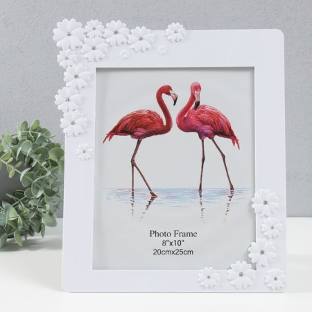 Photo frame plastic 20x25 cm "forget -me -nots with rhinestones" 27.5x32 cm