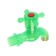 Water cutting tap zein, with a cross pen, pp, green
