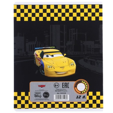 Notebook in a ruler of 12 sheets, 5 types of mix, cover coated cardboard, cars-9