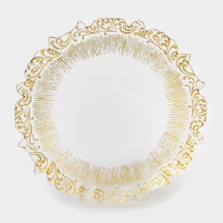Glass of glass substitution “pattern”, d = 33 cm, gold edging color
