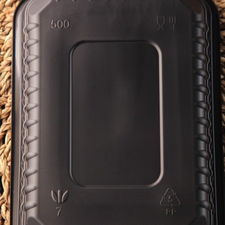 Container Plastic disposable “Yuzhuralpak”, KR-179, 500 GR, 17.9 × 13.2 × 3.7 cm, black color black-2