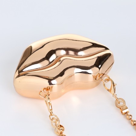 Female bag on a magnet, gold color-9
