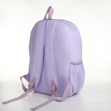 Youth backpack from textiles, 4 pockets, lilac color-3