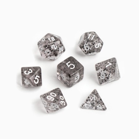 A set of cubes for D&D (Dungeons and Dragons, DND) "Game time", Series: D&D, 7 pcs, gray-1