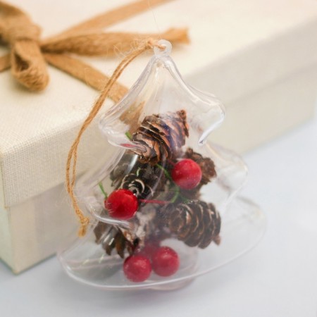 New Year. Suspension with natural decor "Winter Christmas tree"-1