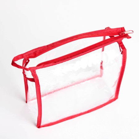 Lightning cosmetic bag, red/transparent color-3