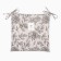 Siddle on the chair Ethel "Black Flowers" 42x42cm, 100% cotton, 190 g/m2