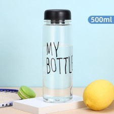 Water bottle, 500 ml, My Bottle, 19 x 6.5 cm, black
