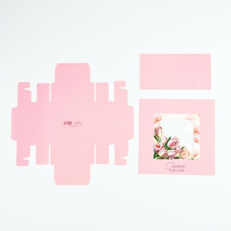 Box for sweets "Tender tulips", 10.5 x 10.5 x 3.5 cm-4