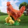 Garden figure "Chicken with chickens" 33x28x14cm