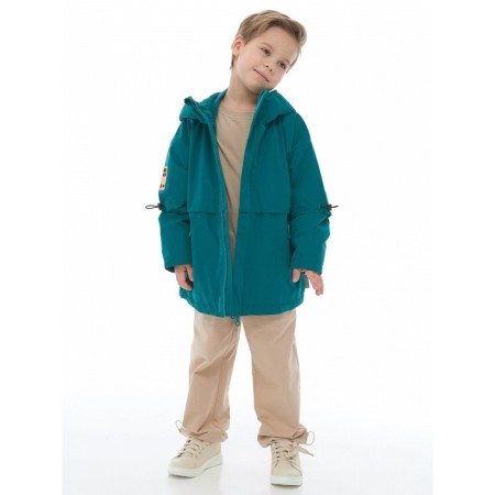 Windbreaker for boys, height 98 cm, emerald color-2