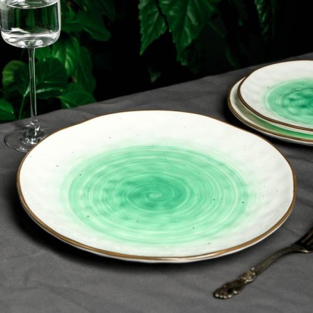 Ceramic “Happiness” plate, Ø 27.5 cm, white color-2