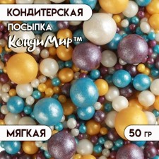 Sprinking confectionery in color glaze 