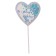 Topper "Happy Birthday", heart, blue color