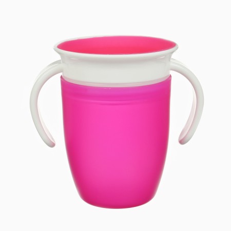 Drunker - children's training “360”, 240 ml., With handles, pink color-3