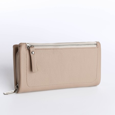 Women's wallet with lightning, beige color-1