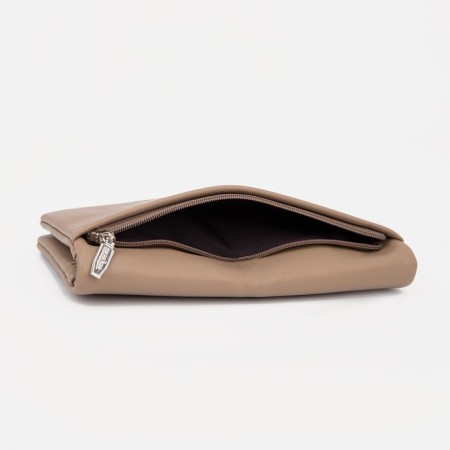 Women's wallet on magnets, beige color-4