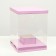 Box for flowers with a vase and PVC windows are folding, lilac, 23 x 30 x 23 cm