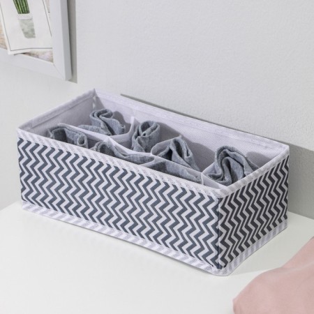 Organsiser for storing linen "Simetro", 8 cells, 29 × 14 × 10 cm, color gray color-9