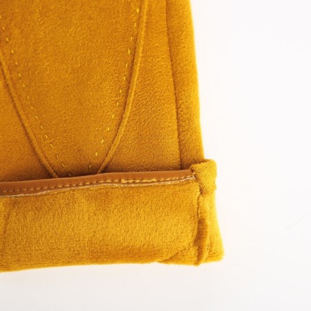 Gloves are female, dimensionless, without insulation, mustard color-2