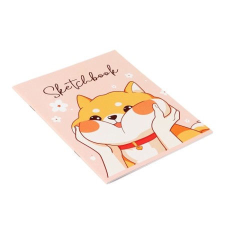 A5 notebook for sketches A5, 16 sheets of "Corgi", cover coated cardboard, block 100 g/m2-2