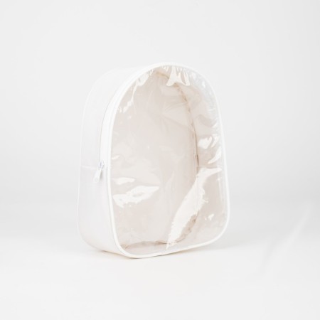 Cosmetic bag with lightning, white color-1