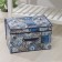 Stellid box for storage with a lid of the mosaic, 40 × 30 × 25 cm, blue color