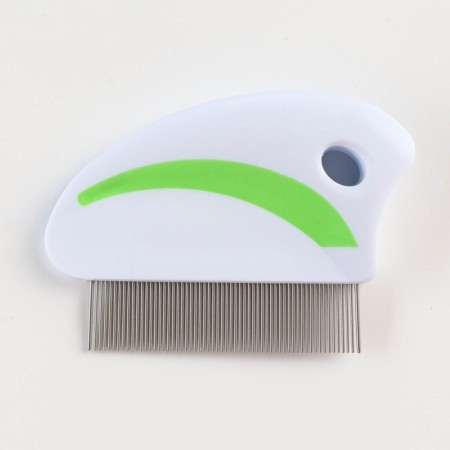 A comb small with a non-slip pen, 8 x 6 cm, white-green-1