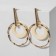 Earrings Assorted "deja vu", white color in gold