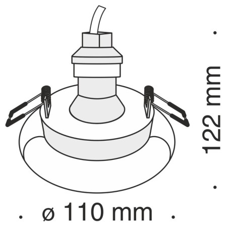 The built-in lamp Technical DL006-1-01-W, GU10, 1x35 W, 110x110x122 mm, white-1